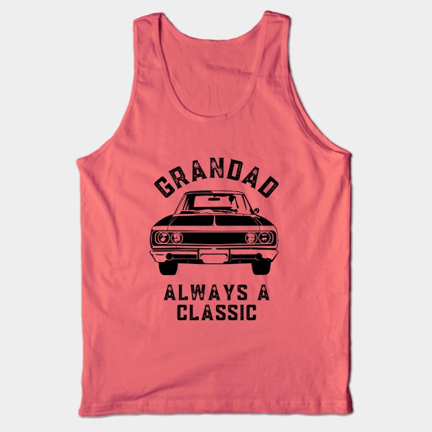 Grandad who loves cars tshirt print gift Tank Top by Juliet & Gin